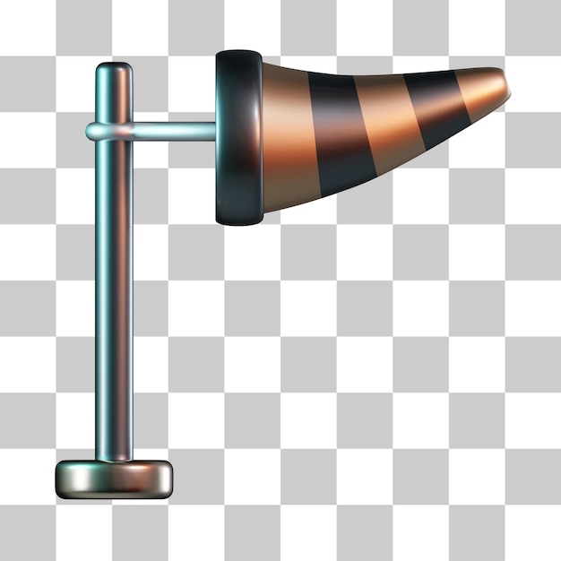 Icono 3D de herramienta de manga de viento