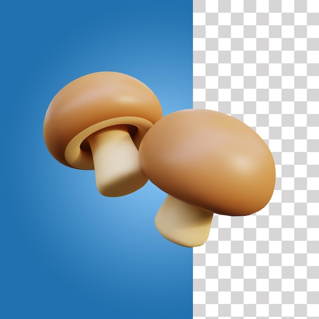 PSD el icono 3d de los hongos 2