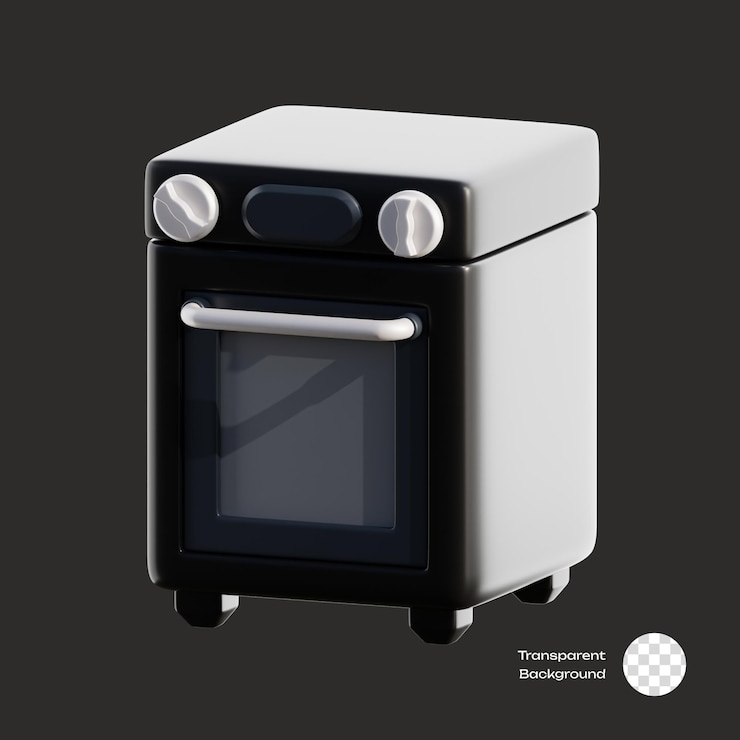 Icono 3D del horno para el electrodoméstico