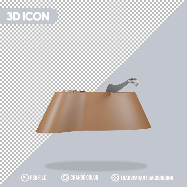 PSD icono 3d idul adha machete cuchillo