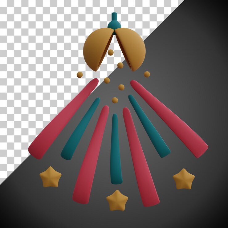 PSD icono 3d de ilustración de fiesta de confeti