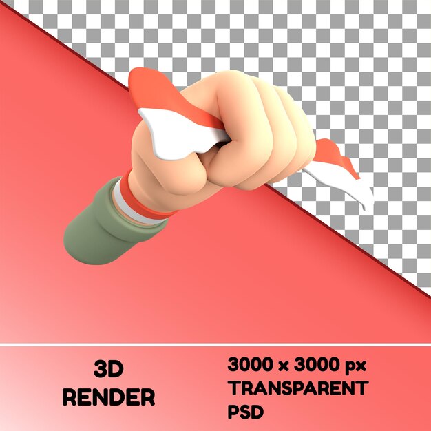 Icono 3D de la independencia de Indonesia
