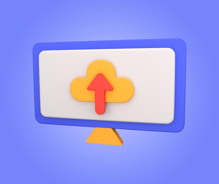 PSD icono 3d de información de carga psd