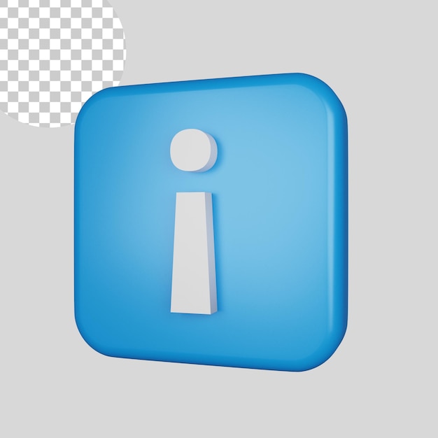 Icono 3d de información