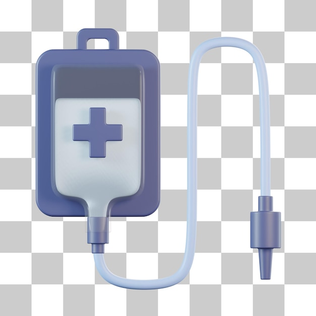 Icono 3D de infusión