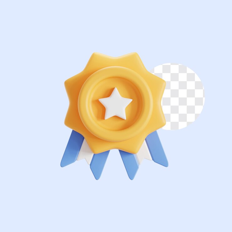 PSD icono 3d de la insignia