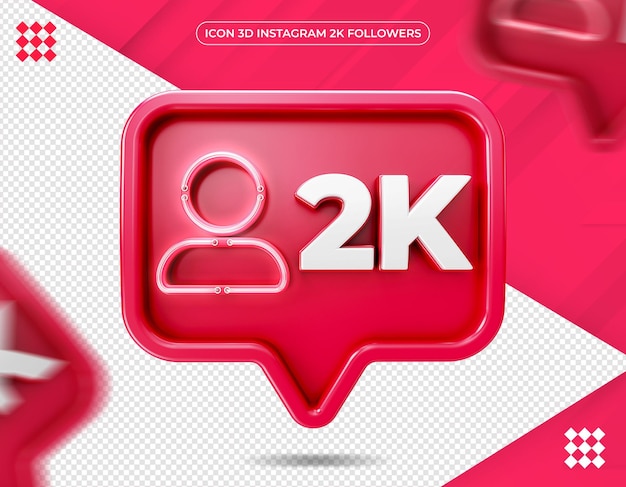 Icono 3D Instagram 2K aislado