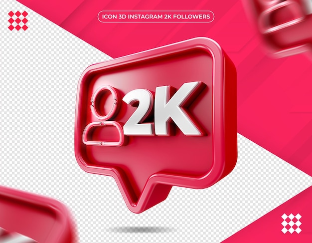 Icono 3D Instagram 2K aislado