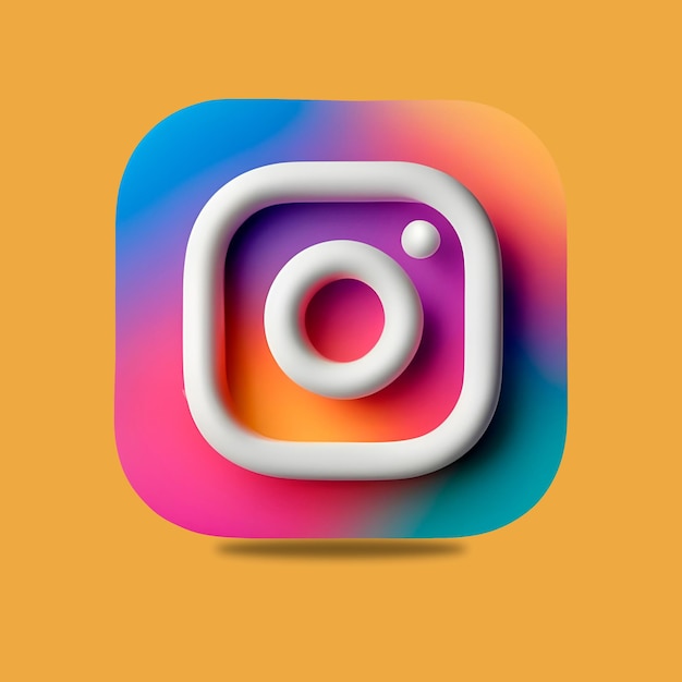 El icono 3d de instagram