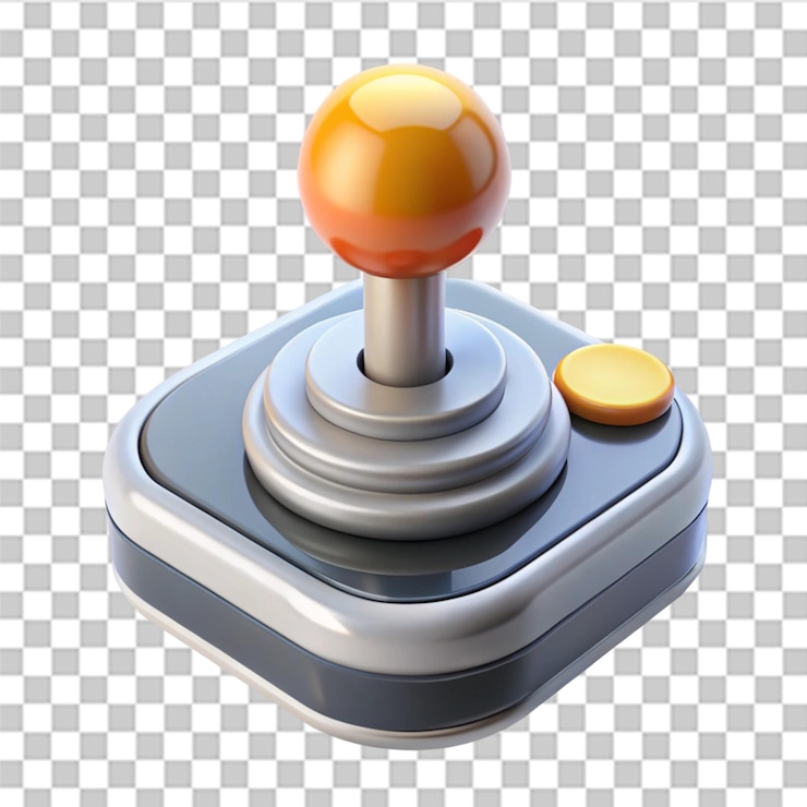 PSD el icono 3d del joystick aislado en un fondo transparente