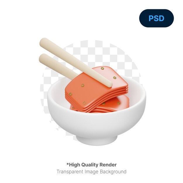 Icono 3D de kimchi PSD Premium