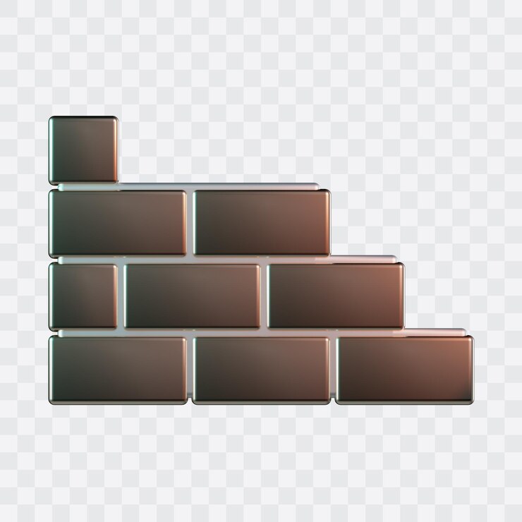 PSD icono 3d de ladrillos