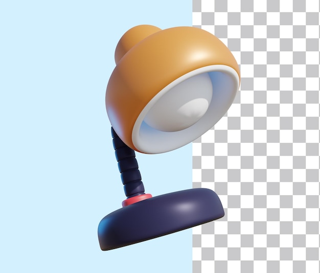 Icono 3D de la lámpara de escritorio
