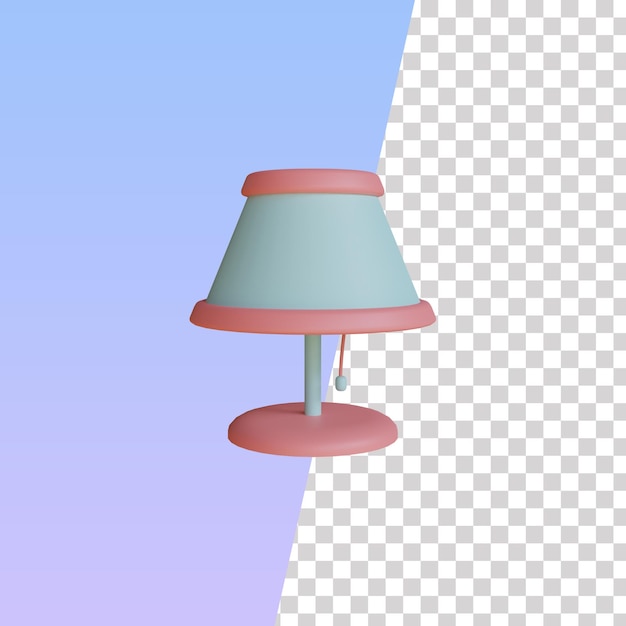Icono 3D de lámpara de noche PSD