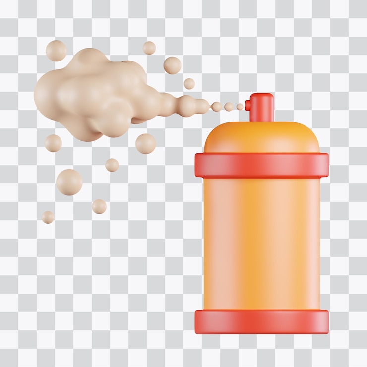 PSD icono 3d de la lata de aerosol