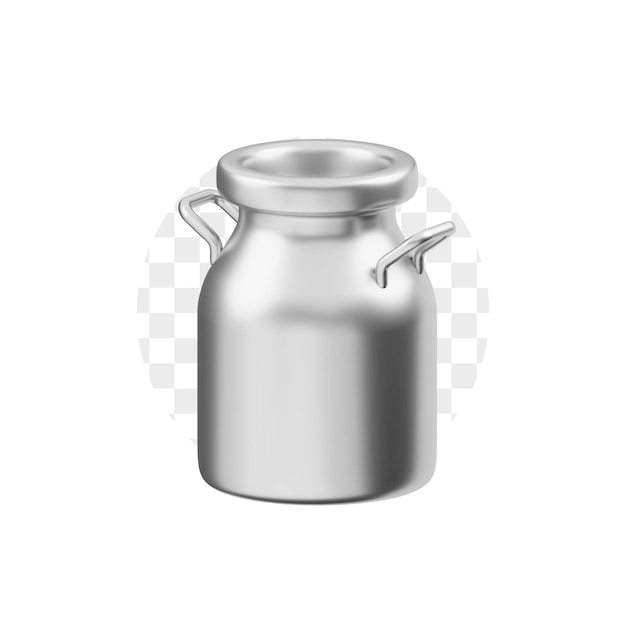 Icono 3D de lata de leche