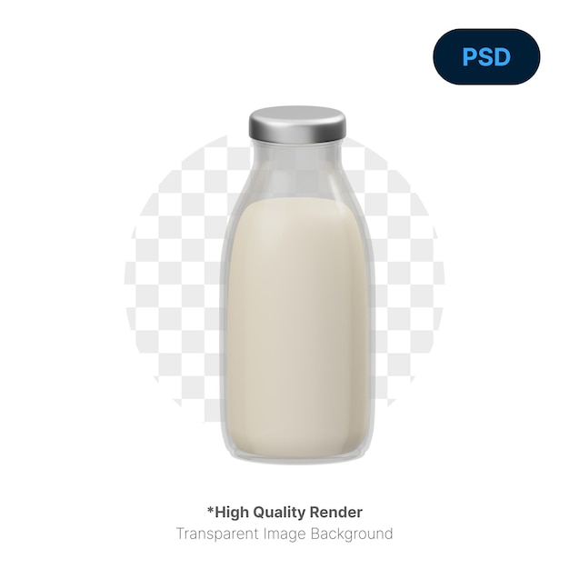 PSD icono 3d de leche psd premium