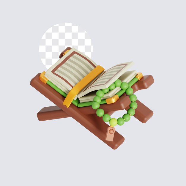 Icono 3D del libro del Corán