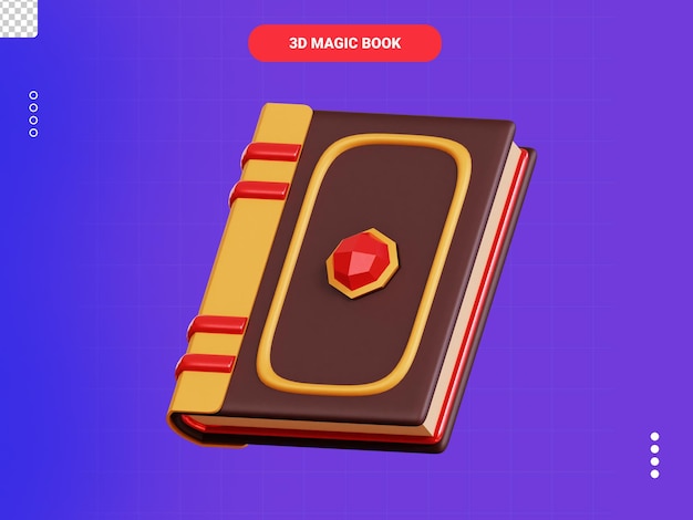 Icono 3d del libro mágico