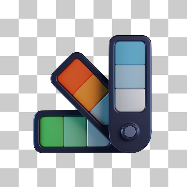 Icono 3D del libro de muestras