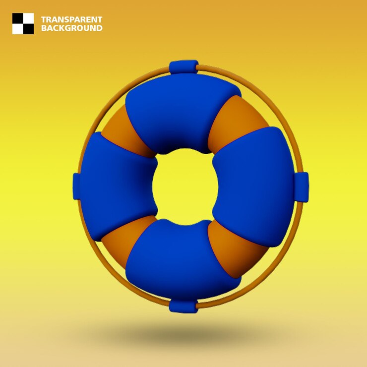 PSD el icono 3d de lifebuoy está aislado