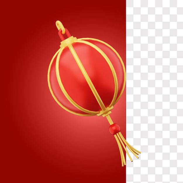 Icono 3d de linterna china