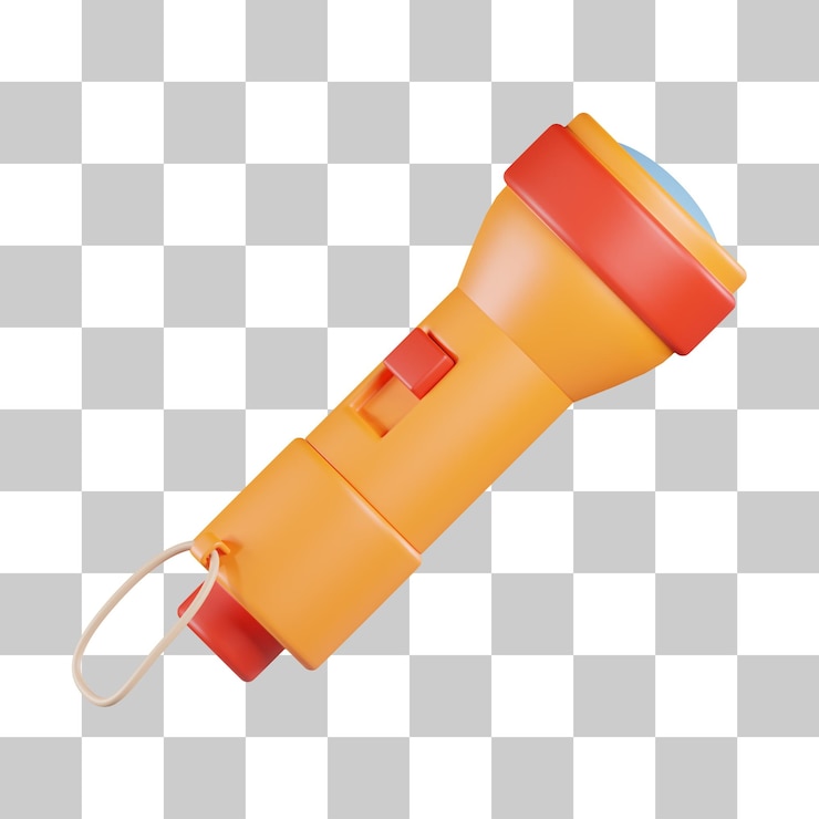 PSD icono 3d de linterna