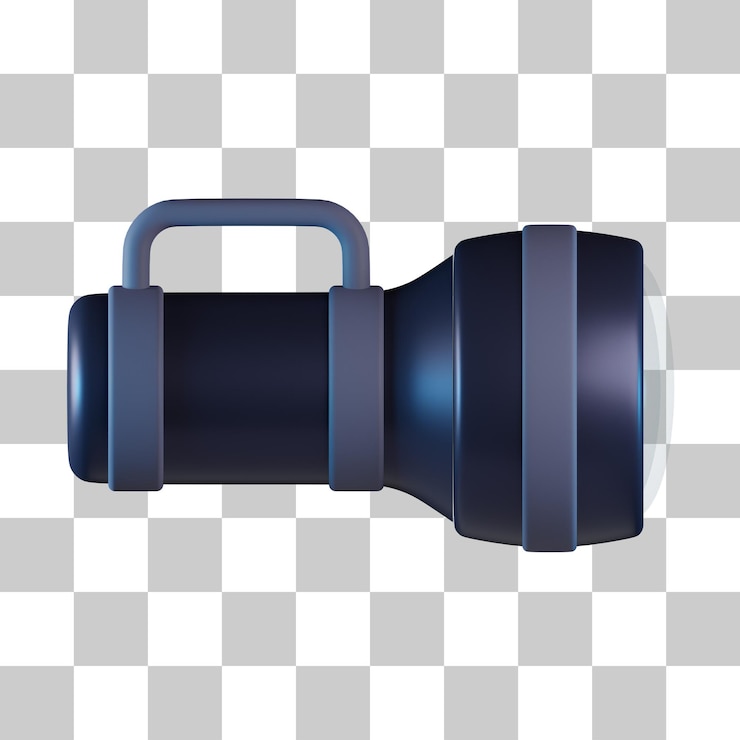 PSD icono 3d de linterna