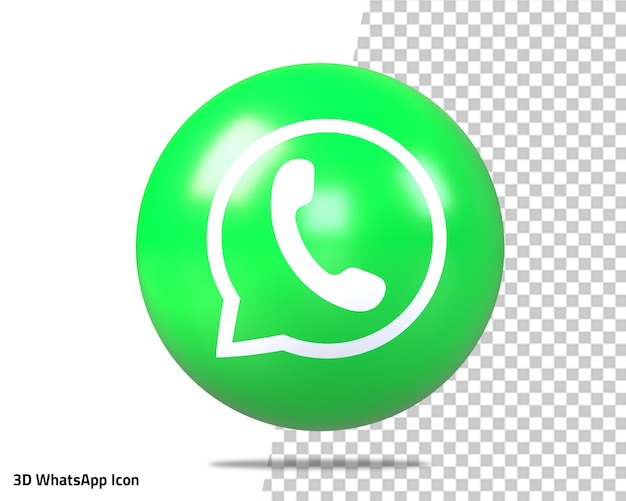 PSD icono 3d del logotipo de whatsapp