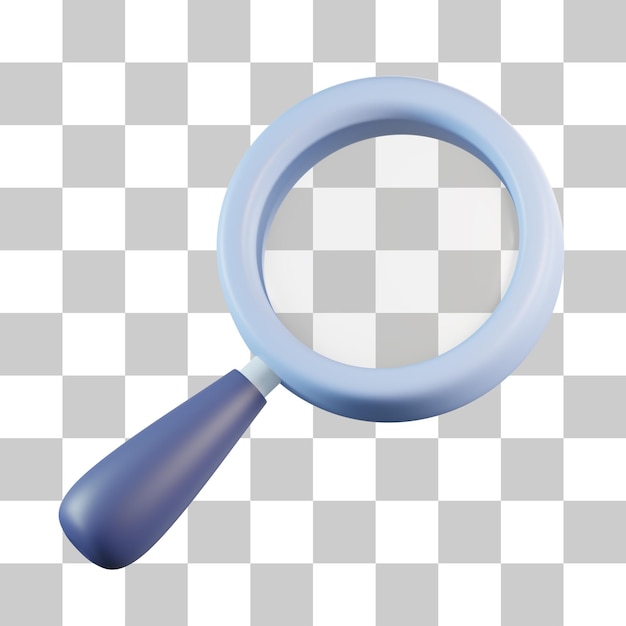 Icono 3D de lupa