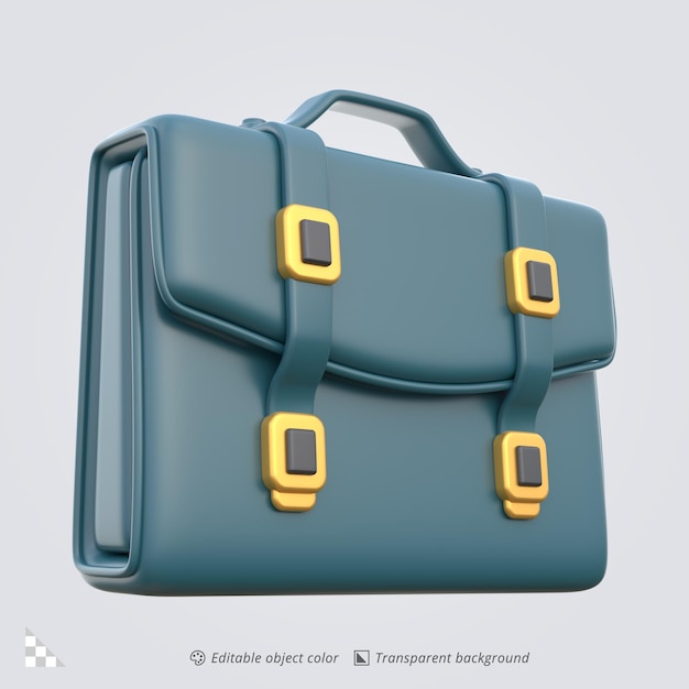 Icono 3D de un maletín de abogados