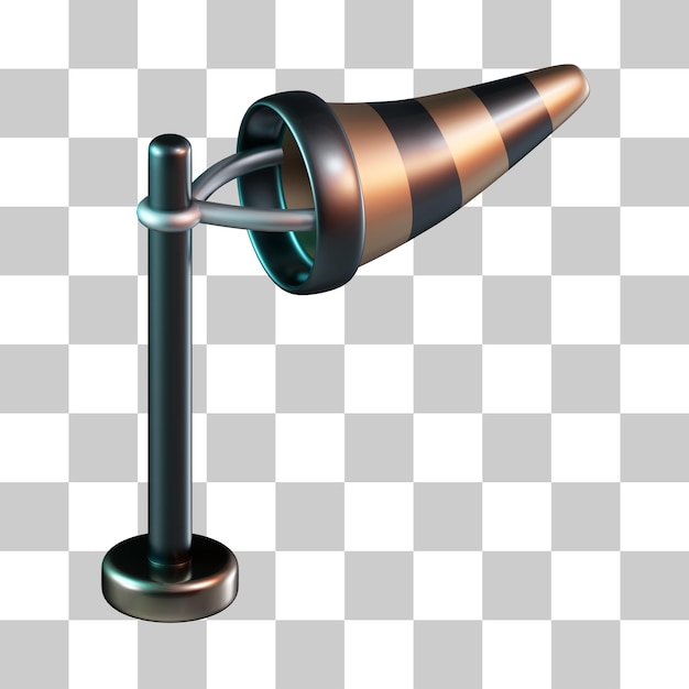Icono 3D de la manga de viento