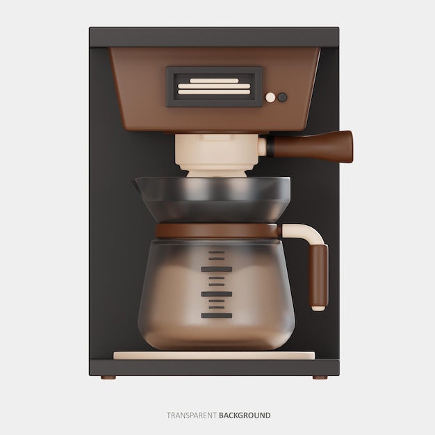 Icono 3D de la máquina de café