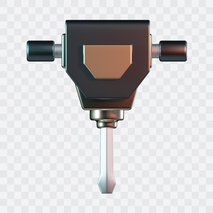 PSD icono 3d de martillo neumático