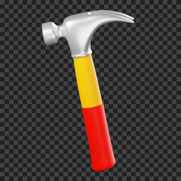 Icono 3D de martillo