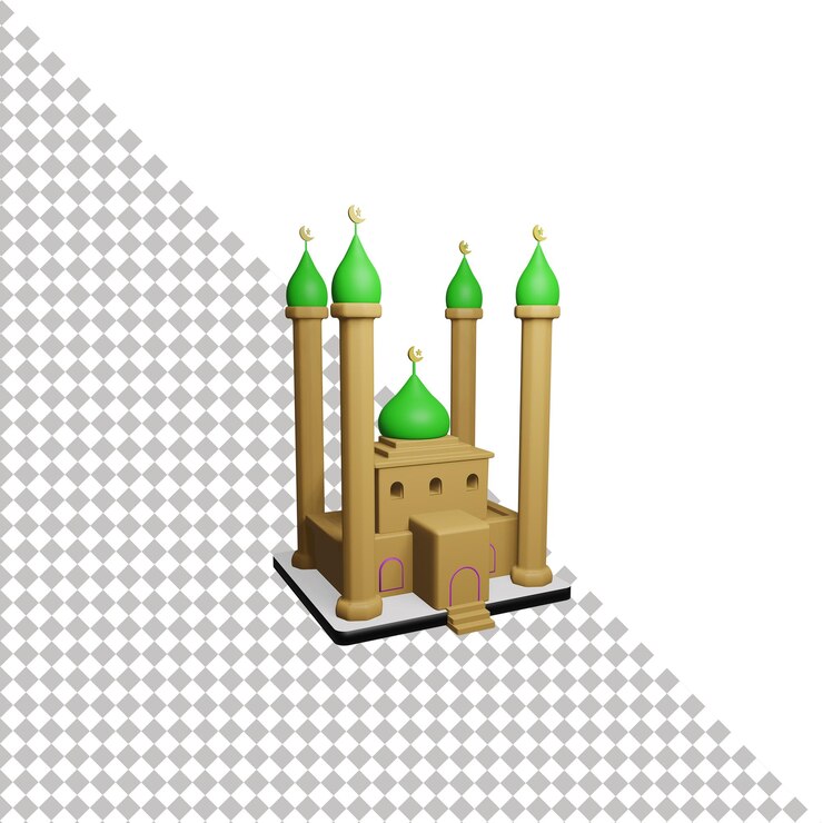 PSD icono 3d de la mezquita
