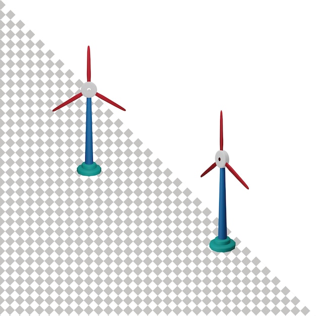 Icono 3d de molino de viento