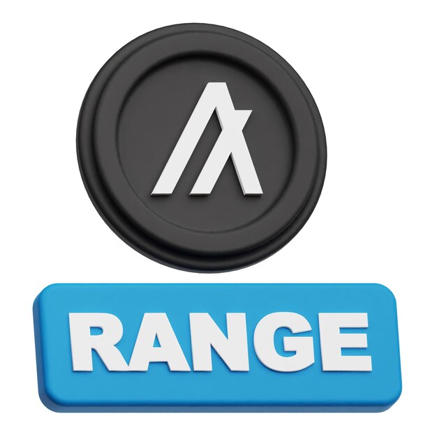 icono 3D de moneda criptográfica algorand aislado en el fondo blanco