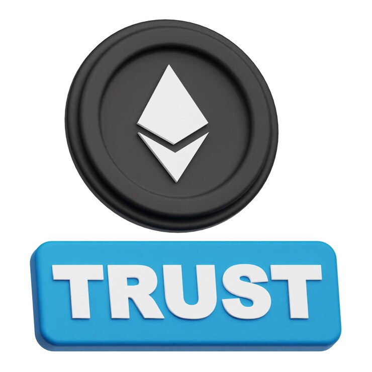 PSD el icono 3d de la moneda criptográfica ethereum aislado en el fondo blanco