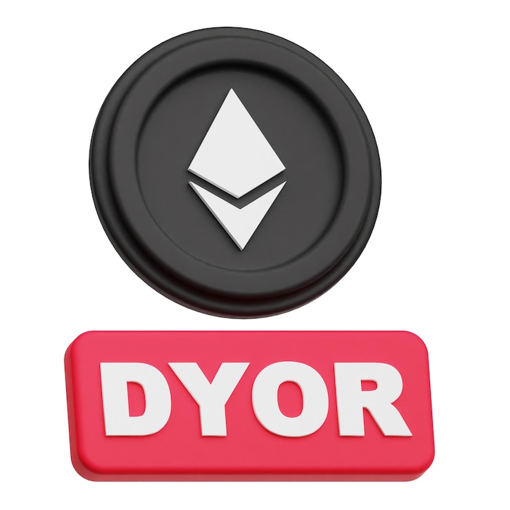 PSD el icono 3d de la moneda criptográfica ethereum aislado en el fondo blanco