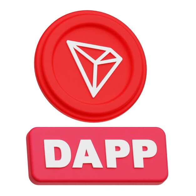 Icono 3D de la moneda criptográfica tron aislado en el fondo blanco