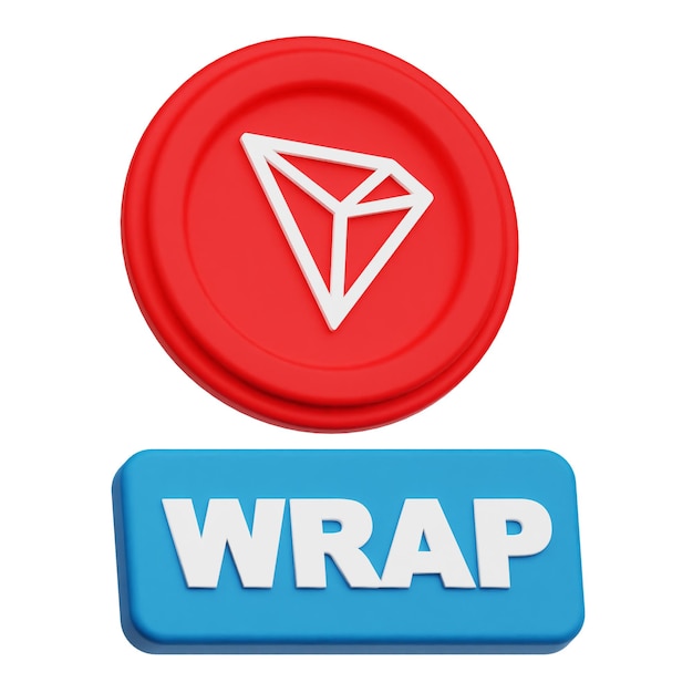 Icono 3D de la moneda criptográfica tron aislado en el fondo blanco