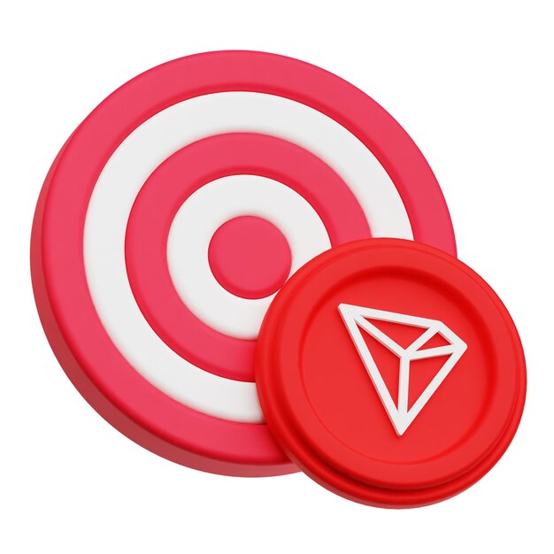 Icono 3D de la moneda criptográfica tron aislado en el fondo blanco