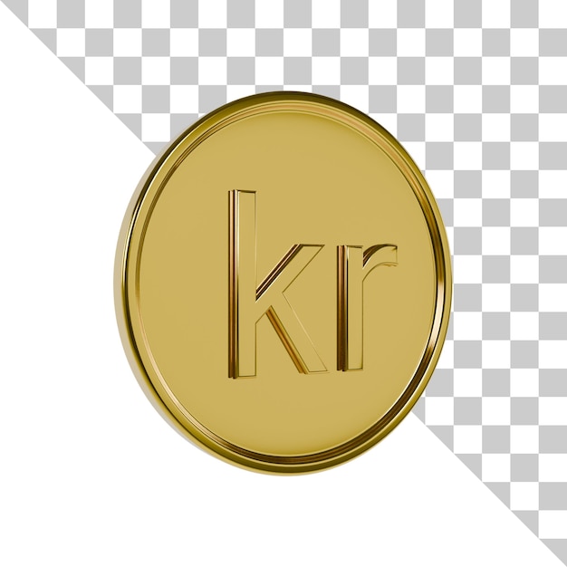 Icono 3D de moneda de oro corona