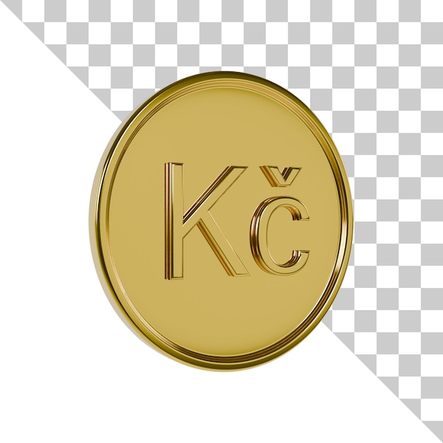 Icono 3D de moneda de oro corona