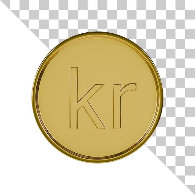 Icono 3D de moneda de oro corona