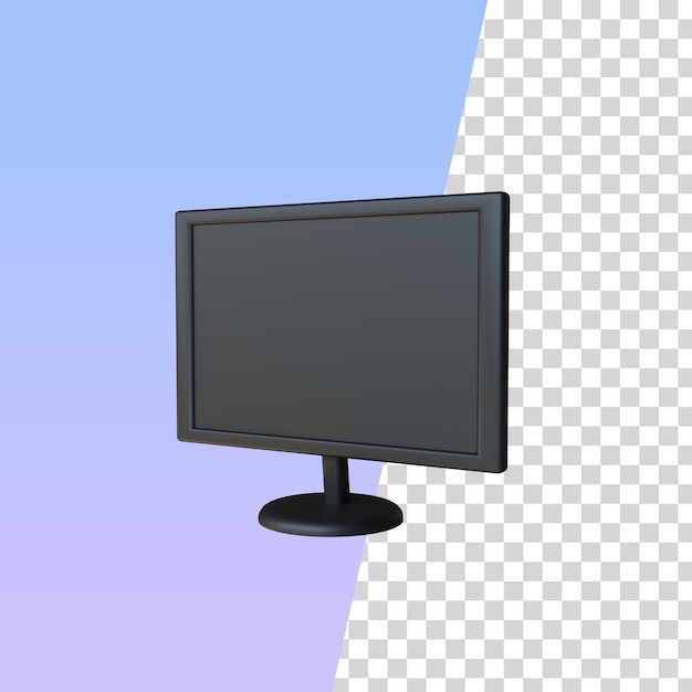 PSD icono 3d del monitor psd