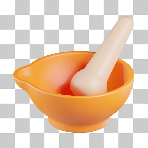 Icono 3D de mortero