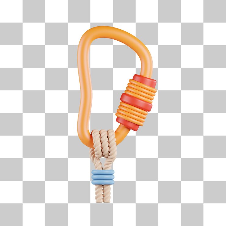 PSD icono 3d de mosquetón