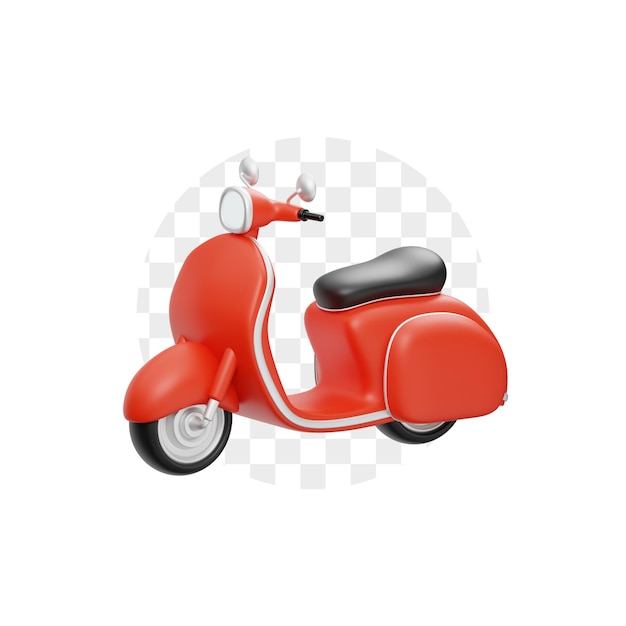 Icono 3d de motocicleta
